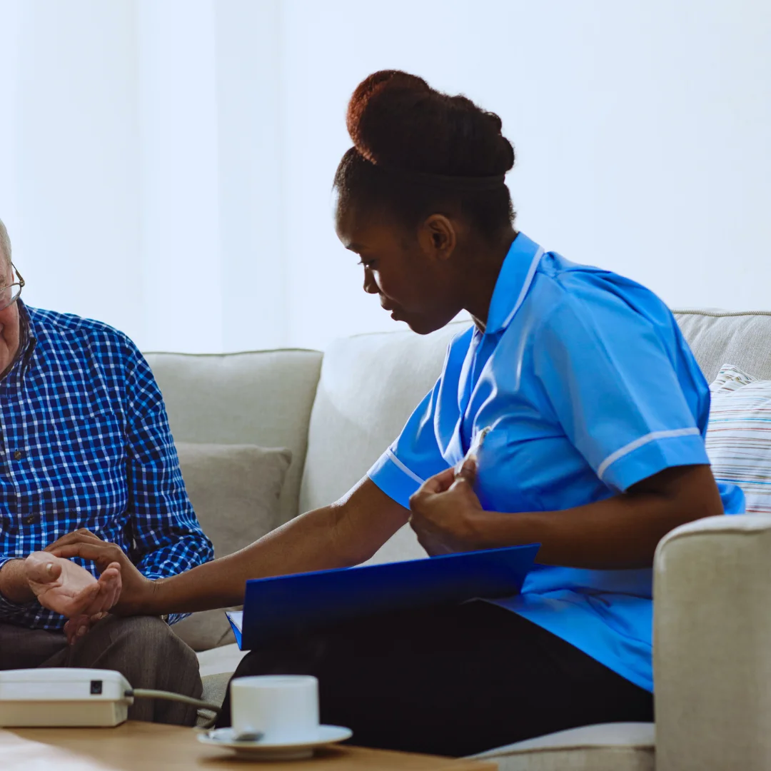 Home carer in uniform